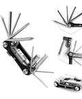 12 In 1 Bike Multitool Kit Lightweight Stainless Steel Bicycle Tool With Hex Key Screwdriver Chain Breaker Spoke Wrenches