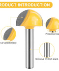 Kickass Eight Piece Solid Carbide Router Bit Set With 1/4 Inch Shank features C2 carbide blade and protective coating.