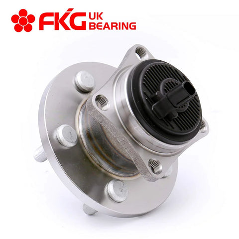 Front view of Rear Wheel Bearing Hub Assembly Set For Toyota Corolla 2009 To 2016, Pontiac Vibe 2009 To 2010, Toyota Matrix 2009 To 2014 FWD 1.8L 5 Lug Pair Durable OEM Grade Replacement For Smooth Ride And Long Lasting Performance