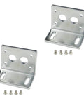 Two Pack 370 Motor Mounting Bracket With Screws Alloy Steel L Shape Holder For DC Worm Geared Motors 57mm Universal Size