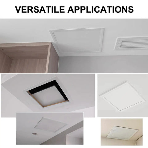 Dead Simple Drop In Ceiling Access Panel 15X18 Inches Waterproof Aluminum in various ceiling applications.