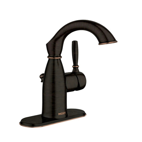 Mediterranean Bronze Rustic Farmhouse Bathroom Faucet With One Handle For Single Hole Install And Optional Deck Plate
