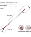 Brake Disc Thickness Measurement Verniers Caliper Car Tire Plate Wear Depth Gauge with a detachable measuring ruler design.