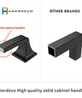 Comparison of Amerdeco solid cabinet handle vs other brand