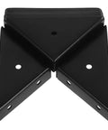 12 Piece Black Triangle Corner Brackets For Furniture Reinforcement And Shelf Support, Cold Rolled Steel Right Angle Braces close-up view