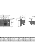 Technical diagram showing dimensions for 5 Piece Spring Speaker Terminal Clips Set, 2 Way Spring Connection Clip Jacks, Push Release Connector.