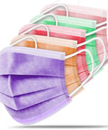 Kids Face Masks Pack Of 50 Three Ply Disposable With Colorful Designs, Snug Nose Wire, Durable Ear Loops, 3 Layer Protection