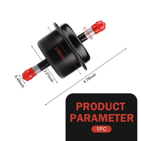 Auto Transmission Filter Inline Oil Grid Replacement For Honda, High Density Filter Net, Tough Built And Easy Install, Durable Forged Construction, Replaces Part No 25430 PLR 003 Black 1 Pack, black inline filter with dimensions