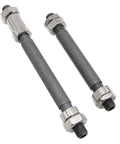 Two Pack Bike Axle Set Featuring 108mm Hollow Front Shaft And 145mm Rear Hub Rod For Mountain Bikes Lightweight Quick Install No Sweat Setup Sick Trail Compatible Build with steel ends.