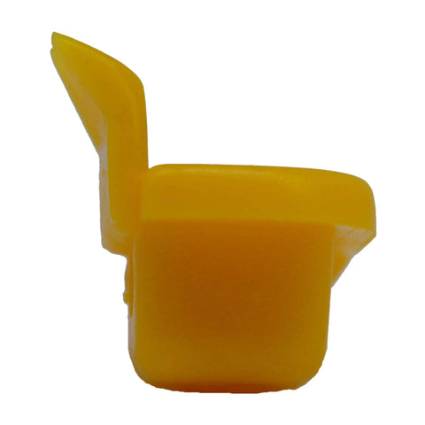 Side view of Tire Changer Nylon Insert Kit For Mount Duck Head Rim Edge Protection, yellow nylon insert, demount head part
