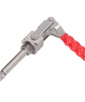 66.8mm Stroke 180 Degree Push Pull Toggle Clamp With Stainless Steel Body, 318 Kg Capacity, Hand Operated, Red Plastic Handle