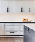 Modern kitchen featuring 10 Pack Matte Black Cabinet Pulls 5 Inch 128mm Center to Center Drawer Handles for Kitchen Cabinets and Bathroom Cabinet Hardware ZH0083.