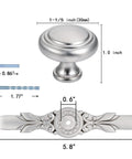 Dope Round Cabinet Knobs 10 Pack 1.25 Inch Brushed Gunmetal Drawer Pulls with decorative backplate and screws included