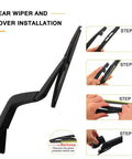 Step by step guide for Heavy Duty Rear Wiper Arm Blade Replacement For Gmc Acadia Saturn Outlook 2007 To 2012 Oem Style.