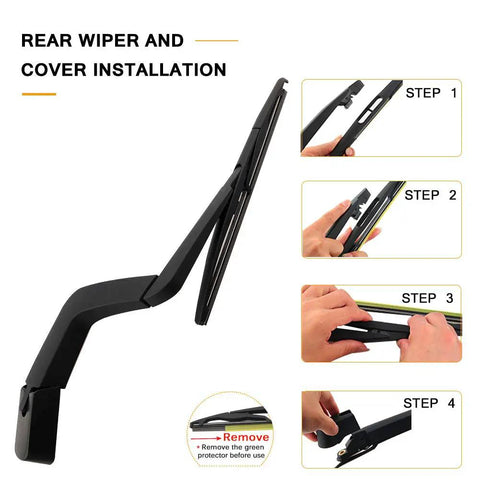 Step by step guide for Heavy Duty Rear Wiper Arm Blade Replacement For Gmc Acadia Saturn Outlook 2007 To 2012 Oem Style.