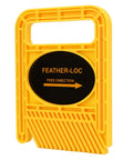 Adjustable Double Featherboard Woodworking Safety Rock Solid Table Saw And Router Fence Guide Heavy Duty Abs Hold Down Block in yellow.