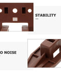 Close-up of brown plastic guides from 5 Sets Drawer Slide Replacement Kit With Rollers For Dresser Drawers, Smooth Glide Center Mount Track System