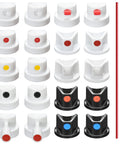 20 Spray Can Nozzle Tips Set For Badass Graffiti Murals And Epic DIY Overhauls Precision Fine Liners with assorted caps.