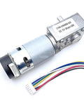 High Torque MAX 95W Turbine Worm Gear DC Motor For Durable Power 12V Or 24V with wiring for robotics and automation uses.