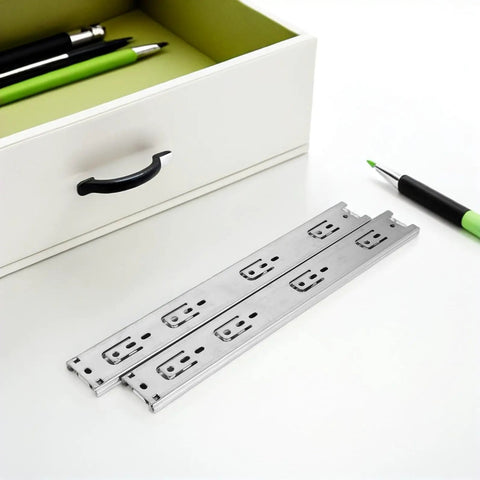 Two Pack 14 Inch Stainless Steel Drawer Slides Full Extension With Ball Bearing For Kitchen Cabinets