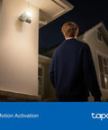 2K Outdoor Pan Tilt Floodlight Security Camera Battery Powered With Solar, 360 Degree AI Motion Tracking, mounted on house