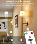 Room with Rechargeable LED Light Bulb With Battery Backup And Remote Control, wall sconces, visible remote