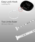 Smart Body Tape Measure With Bluetooth App Sync Real Time Body Metrics For Weight Loss And Muscle Gain Retractable 60 Inch Tape USB C Charging Multi User Tracking Digital Measurements For Fitness Progress For Gym Buffs, 60-inch tape