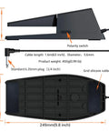 Extra Wide Sustain Pedal For Digital Pianos With Anti Slip Silicone Pads, Tilted Comfort Surface And Polarity Switch dimensions