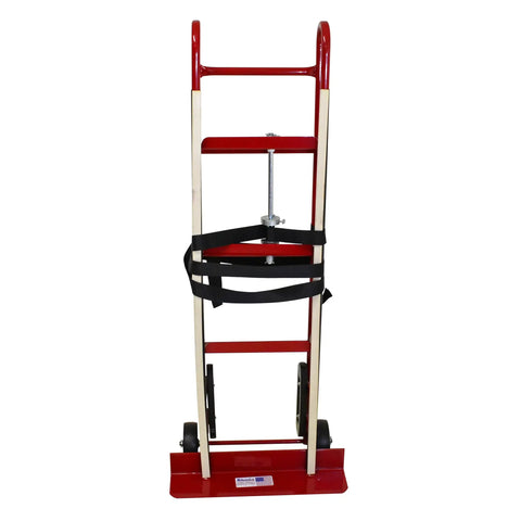 Heavy Duty Appliance Hand Truck 800 Pound Workhorse With Ratchet Strap For No Sweat Moving Flip Up Handle Plus Six Inch Solid Rubber Wheels Built Tough In Usa