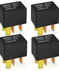 G8HL-H71 12V DC Automotive Pack Of 4 For Honda Accord Civic MDX CR-V Plug And Play Upgrade High Current AC Headlights Horns Fans And Other Accessories four black 12V relays with metal pins