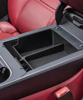 Center Console Organizer Tray For Porsche Cayenne 2018 2023 Armrest Storage Box ABS Plastic Interior Accessories installed
