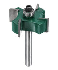 Pro Grade Heavy Duty 4 Wing T Slot Cutter Rabbet Router Bit With Bearing, 1/4 Inch Shank, carbide for wood cutting