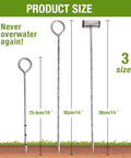 14-Inch Soil Moisture Probe For Plants With T-Handle, Dual Scale Sampler, No Batteries Needed Indoor Plant Water Monitor, Stainless Steel Moisture Meter For Potted Houseplants. 36cm size