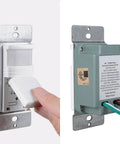 Front and back view of Motion Sensor Light Switch With Neutral Wire Required For Single Pole In Wall Occupancy Sensor