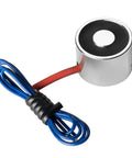 12V DC Electric Lifting Magnet With 25N Holding Force, Compact 20 By 15 mm Electromagnet Solenoid Lift, blue and red wires