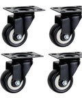 Beefy Heavy Duty Caster Wheels With Brakes 4 Pack Rubber Wheel Stem Casters 360 Degree Swivel For Office Furniture
