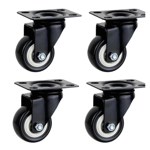 Beefy Heavy Duty Caster Wheels With Brakes 4 Pack Rubber Wheel Stem Casters 360 Degree Swivel For Office Furniture