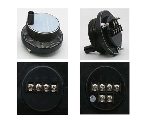 Pulse Handwheel 5V 6 Pin 100 Pulse Manual Pulse Generator For CNC Machines 60mm Rotary Encoder Hand Wheel showing connectors
