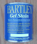 Legit Top Shelf Walnut Gel Wood Stain Smooth As Silk Semi Transparent Formula in a half pint container with blue label.