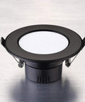 WKNHHL Recessed Lighting Housing Trim Kits Round Led Downlight Recessed Super Bright Led Ceiling Panel Light Aluminum Embedded Integrated Spotlight with black trim