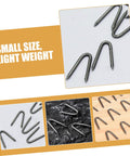U Shaped Garden Stakes And Fence Nails 100 Pack For Fast Easy No Fuss Installation And Heavy Duty Fixes For Fences Anchors And Garden Decor Ideal For Large Area Projects DIY Landscaping, shown in various views and materials.