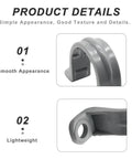 Thirty Pack Real Heavy Duty Three Quarter Inch Pvc Conduit Clamps Flexible Two Hole U Clip Pipe Mounting Straps close-up view showing smooth, lightweight gray PVC design.
