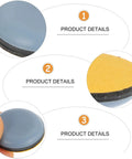 Close-up of Huge Win Ultra Grip Furniture Sliders For Every Table Or Chair PTFE Floor Guard Pads with adhesive backing.