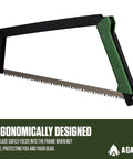 21 Inch Folding Saw With All Purpose Blade For Camping Gear And Outdoor Adventures Ultralight Ergonomic Wood Cutting Tool