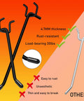 60 Piece Black Pegboard Hooks Set With 2, 4, And 6 Inch L Shaped Hangers For One Quarter Inch Pegboard comparison image