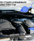 Installed Leak Proof Windshield Washer Fluid Reservoir Cap Replacement For Ford Focus 2012 2013 2014 2015 2016 2017 2018 Wiper Fluid Tank Bottle Cap Durable PE Material Easy Install CP9Z17A605A Compatible