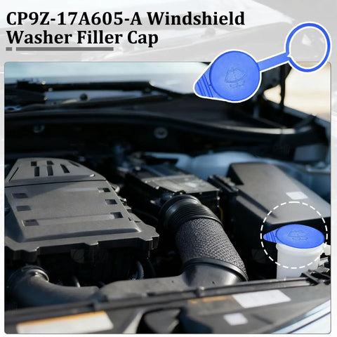 Installed Leak Proof Windshield Washer Fluid Reservoir Cap Replacement For Ford Focus 2012 2013 2014 2015 2016 2017 2018 Wiper Fluid Tank Bottle Cap Durable PE Material Easy Install CP9Z17A605A Compatible