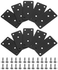 Heavy Duty Stainless Steel Flat Mending Plates With Screws 10 Pack Straight Brace Repair Brackets spread out with screws