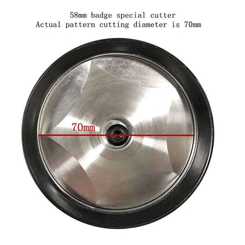 58mm badge cutter for All In One Circle Punch Die Cutter For Paper And PVC Cards Heavy Duty Stack Cutter, steel blade details