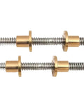 Tough As Nails T20 Lead Screw With Right Left Threads And Secure Nut For Slick 3D Printer And Cnc Gantry Upgrades shown from the side.